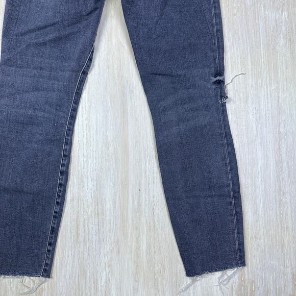 Lucky Brand Gray High Rise Skinny Bridgette Distressed Fray Hem Denim Jeans 2/26 - Picture 9 of 16